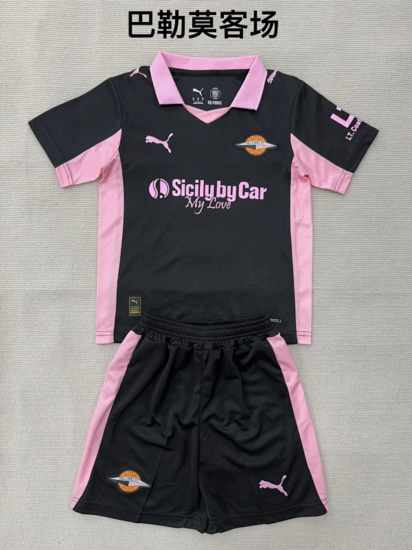 Niño_kids kit 25-26 Palermo away soccer jersey size 16-28